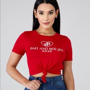 Bad and Boujee Mood T-shirt (red only) (s-lg) ❤️